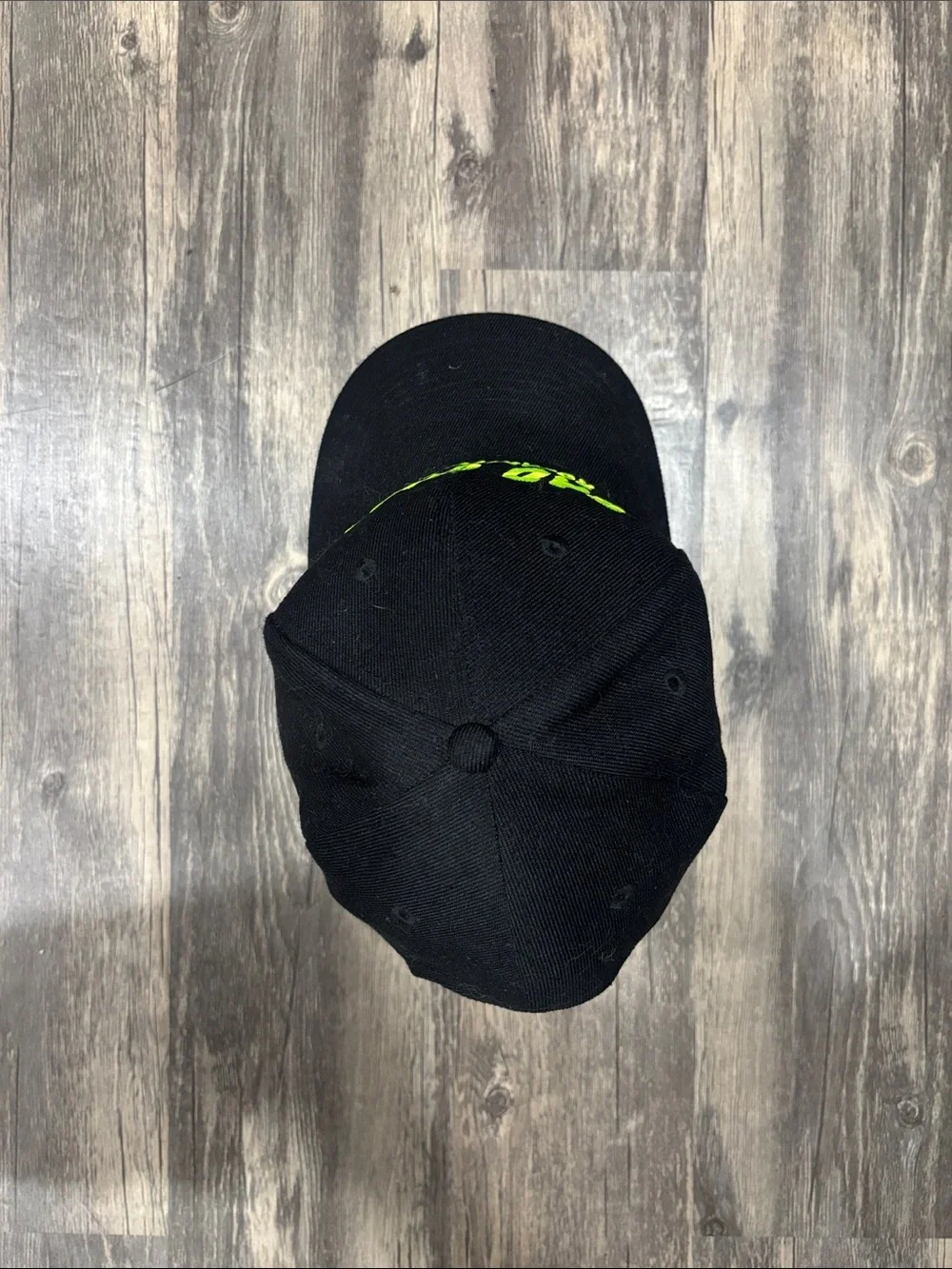 Bad Girls Rosarito Beach Black Cap with Neon Yellow Logo